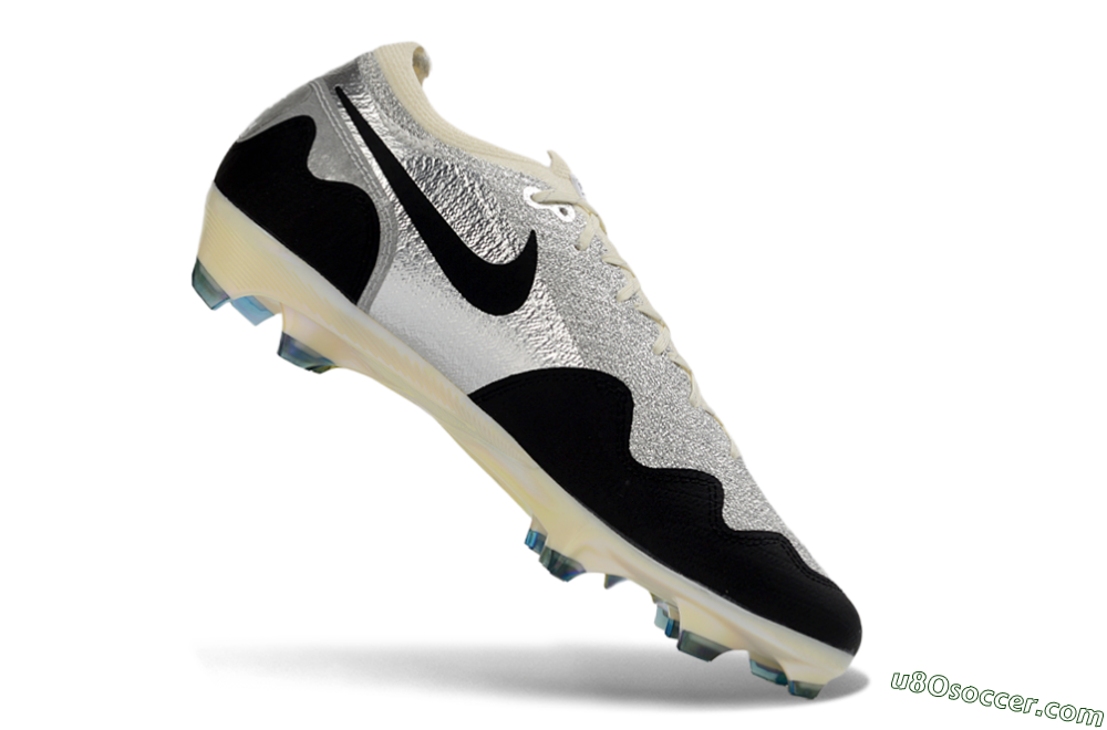 Nike Air Zoom Mercurial Vapor 16 Elite FG Firm Ground Soccer Cleats - Black/Golden Grey/White 4