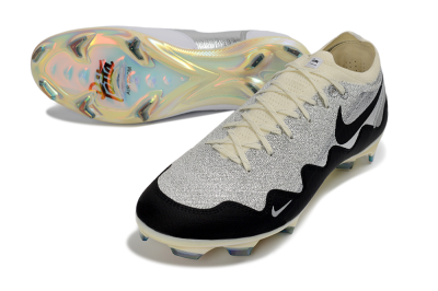 Nike Air Zoom Mercurial Vapor 16 Elite FG Firm Ground Soccer Cleats - Black/Golden Grey/White