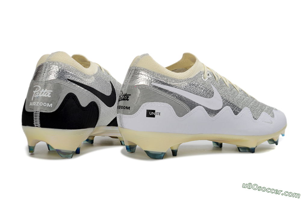 Nike Air Zoom Mercurial Vapor 16 Elite FG Firm Ground Soccer Cleats - Black/Golden Grey/White 6