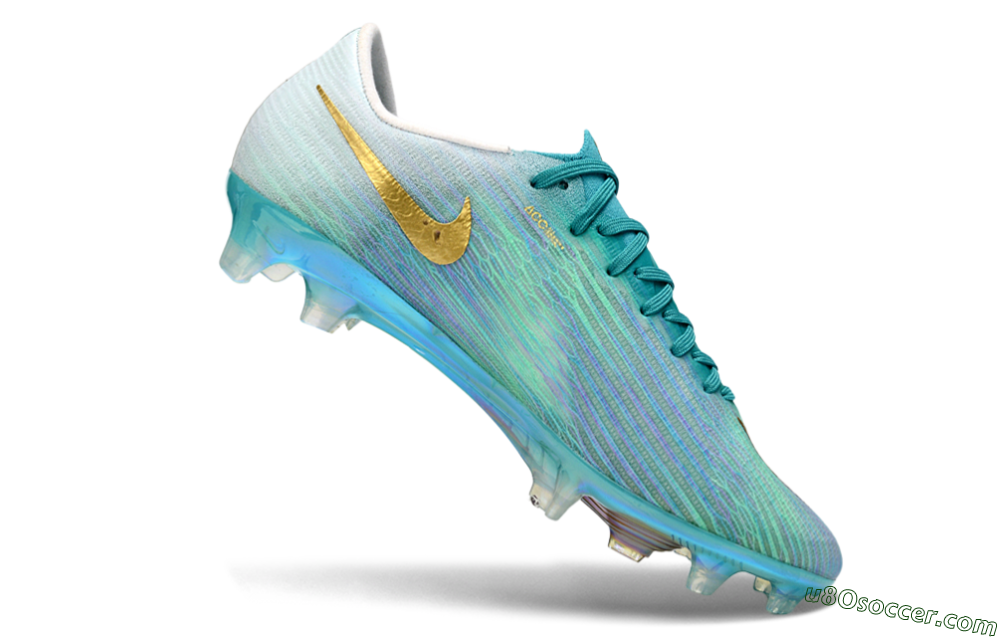 Nike Air Zoom Mercurial Superfly 11 FG Firm Ground Soccer Cleats - Aqua/Sea Green/Metallic Gold 4