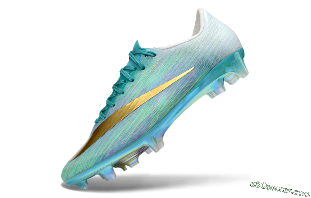 Nike Air Zoom Mercurial Superfly 11 FG Firm Ground Soccer Cleats - Aqua/Sea Green/Metallic Gold 5