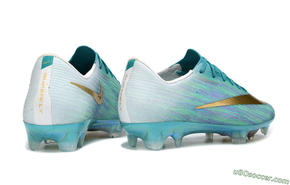 Nike Air Zoom Mercurial Superfly 11 FG Firm Ground Soccer Cleats - Aqua/Sea Green/Metallic Gold 6