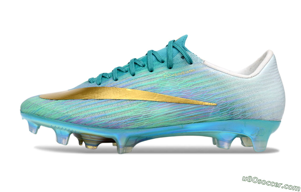 Nike Air Zoom Mercurial Superfly 11 FG Firm Ground Soccer Cleats - Aqua/Sea Green/Metallic Gold 2