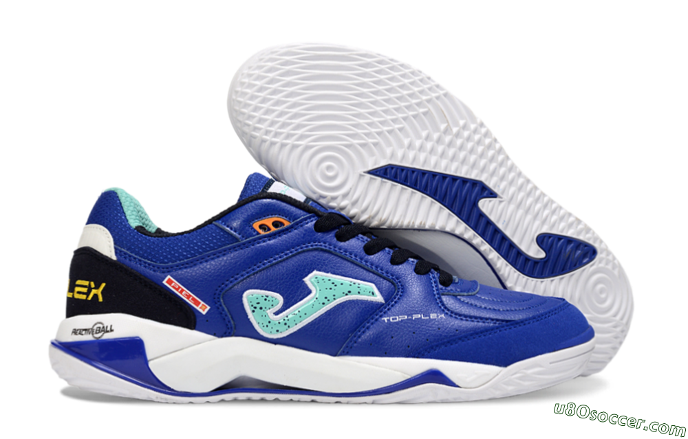 Joma Top Flex IC Indoor & Futsal Soccer Shoes - Blue/Aquatic Blue/White 1