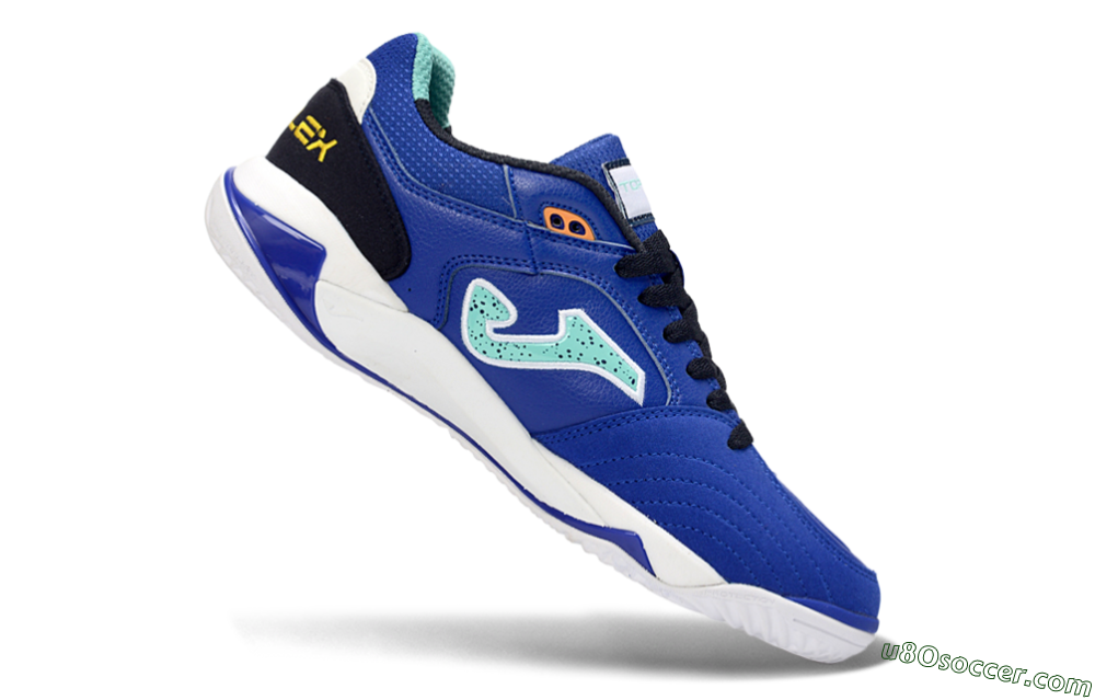 Joma Top Flex IC Indoor & Futsal Soccer Shoes - Blue/Aquatic Blue/White 4