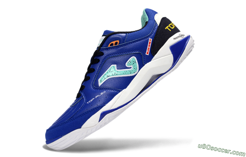 Joma Top Flex IC Indoor & Futsal Soccer Shoes - Blue/Aquatic Blue/White 5