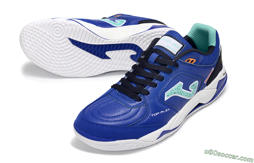Joma Top Flex IC Indoor & Futsal Soccer Shoes - Blue/Aquatic Blue/White 3
