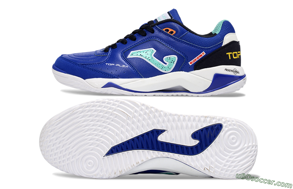 Joma Top Flex IC Indoor & Futsal Soccer Shoes - Blue/Aquatic Blue/White 0