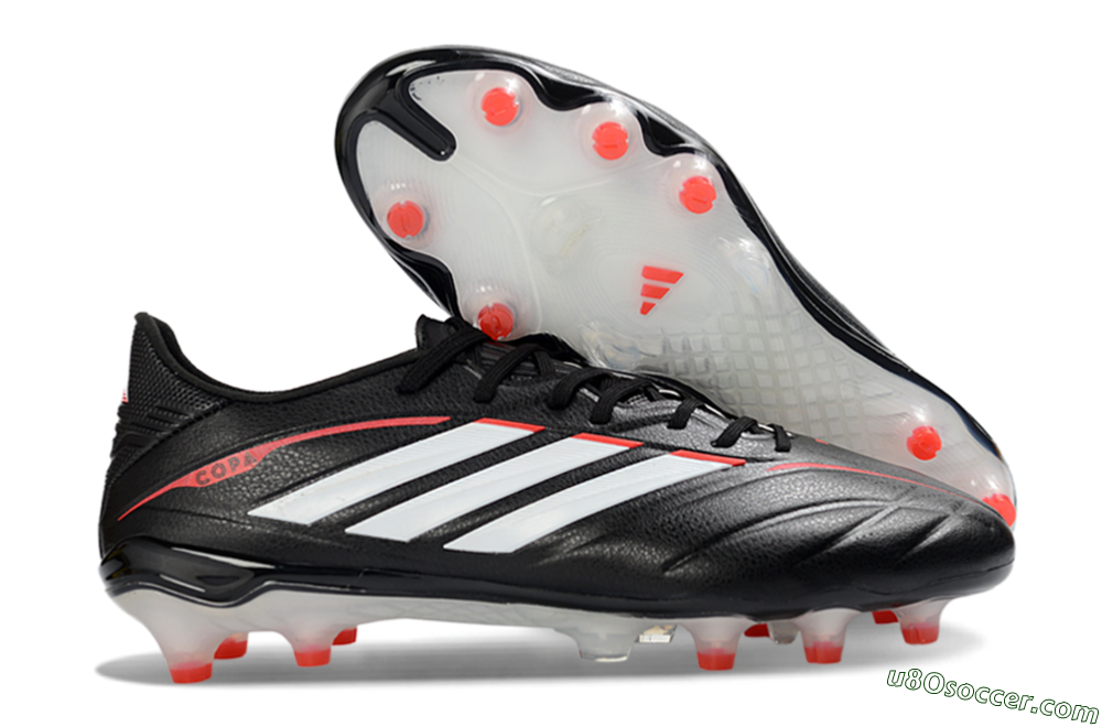 Adidas Copa Pure 4 Elite FG Firm Ground Soccer Cleats - Black/Crimson Red/White 1