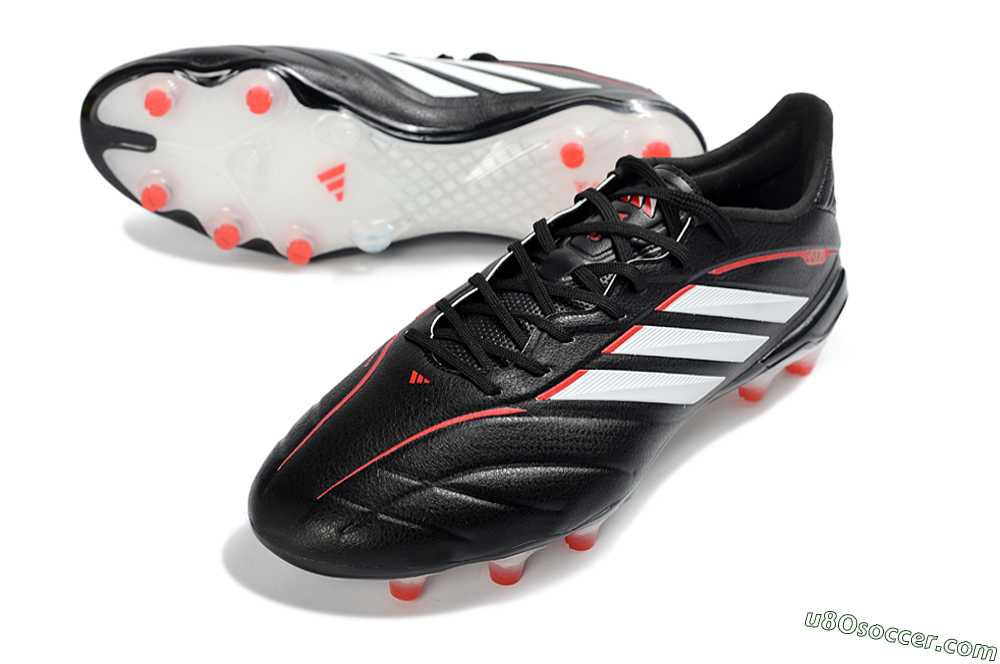 Adidas Copa Pure 4 Elite FG Firm Ground Soccer Cleats - Black/Crimson Red/White 3