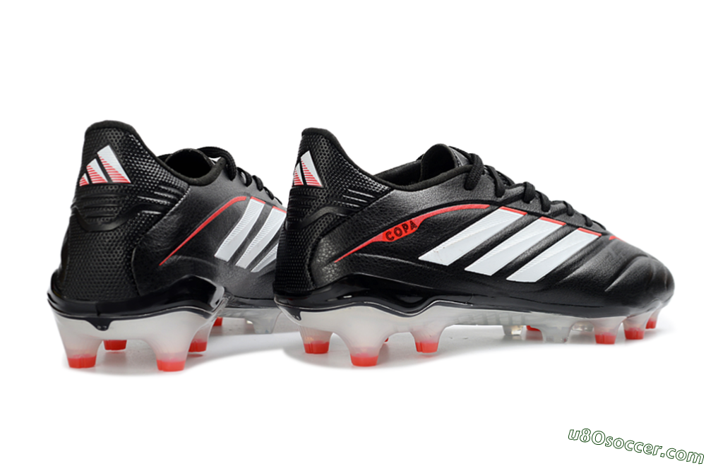 Adidas Copa Pure 4 Elite FG Firm Ground Soccer Cleats - Black/Crimson Red/White 6
