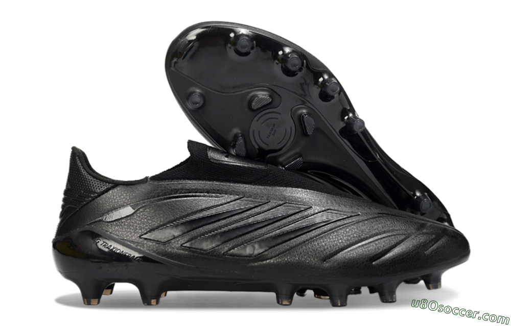Adidas Copa Pure 4 Elite Laceless FG Firm Ground Soccer Cleats - Black/Midnight Black/Stealth Black 1