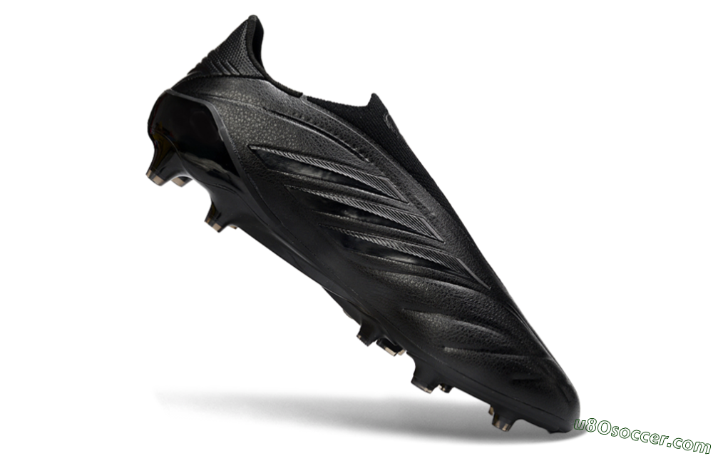 Adidas Copa Pure 4 Elite Laceless FG Firm Ground Soccer Cleats - Black/Midnight Black/Stealth Black 4