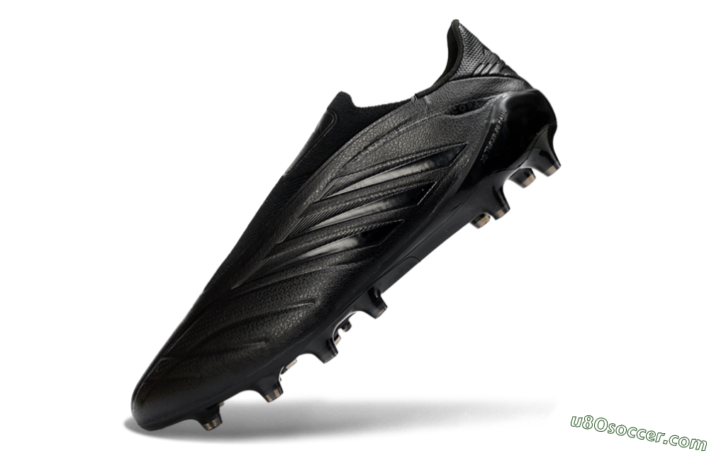 Adidas Copa Pure 4 Elite Laceless FG Firm Ground Soccer Cleats - Black/Midnight Black/Stealth Black 5