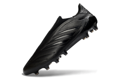 Adidas Copa Pure 4 Elite Laceless FG Firm Ground Soccer Cleats - Black/Midnight Black/Stealth Black