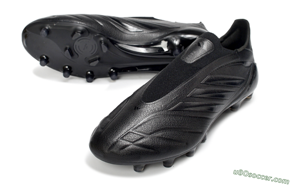 Adidas Copa Pure 4 Elite Laceless FG Firm Ground Soccer Cleats - Black/Midnight Black/Stealth Black 3