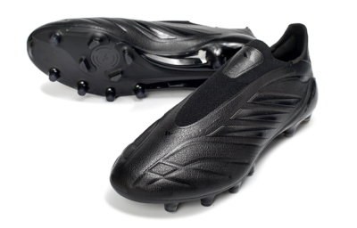 Adidas Copa Pure 4 Elite Laceless FG Firm Ground Soccer Cleats - Black/Midnight Black/Stealth Black