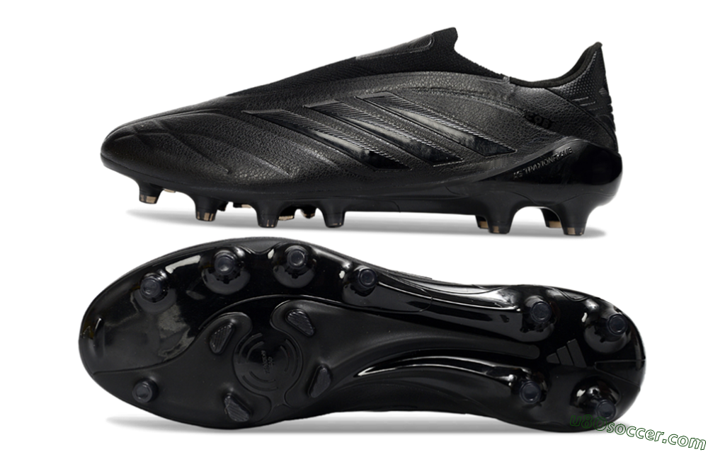 Adidas Copa Pure 4 Elite Laceless FG Firm Ground Soccer Cleats - Black/Midnight Black/Stealth Black 0