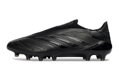 Adidas Copa Pure 4 Elite Laceless FG Firm Ground Soccer Cleats - Black/Midnight Black/Stealth Black