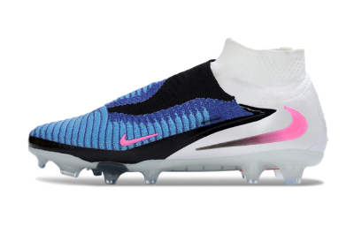 Nike Phantom 6 Elite High FG Firm Ground Soccer Cleats - Blue/Electric Blue/Neon Pink
