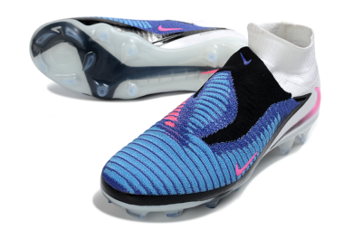 Nike Phantom 6 Elite High FG Firm Ground Soccer Cleats - Blue/Electric Blue/Neon Pink