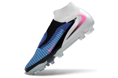 Nike Phantom 6 Elite High FG Firm Ground Soccer Cleats - Blue/Electric Blue/Neon Pink