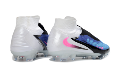 Nike Phantom 6 Elite High FG Firm Ground Soccer Cleats - Blue/Electric Blue/Neon Pink