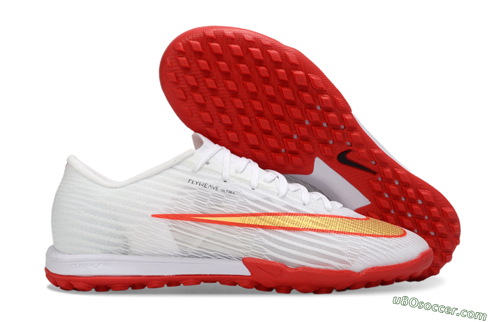 Nike Air Zoom Mercurial Superfly 11 TF Artificial Turf Soccer Shoes - White/Fiery Red/Metallic Gold 1