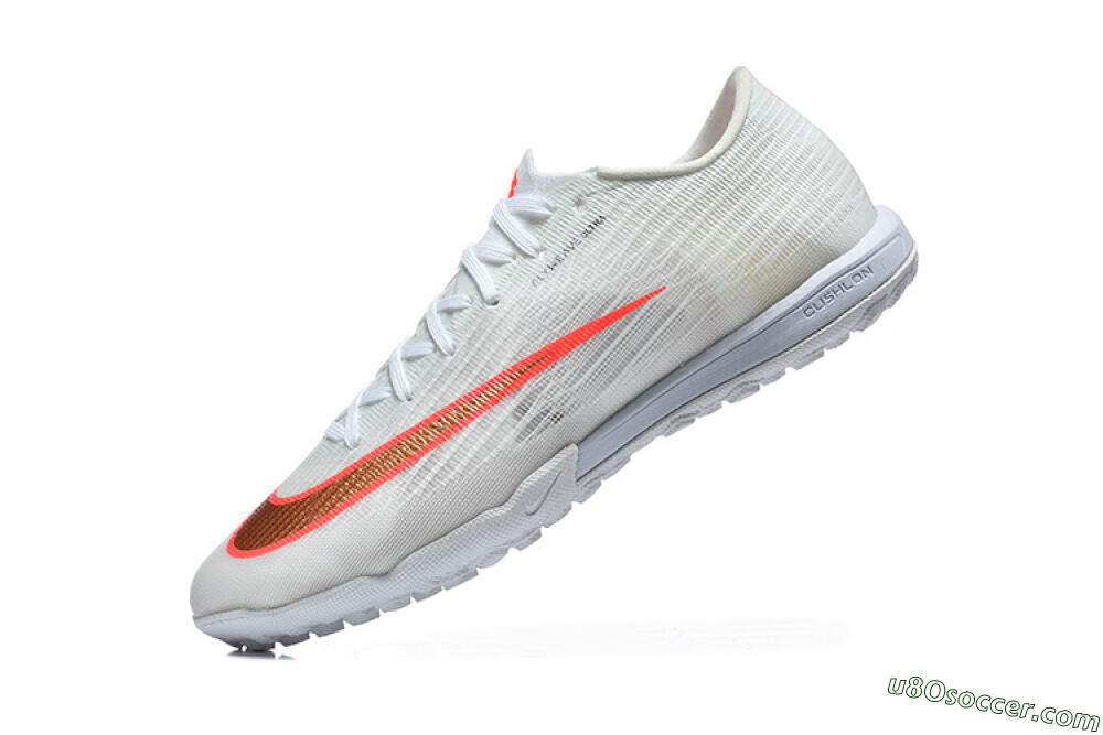 Nike Air Zoom Mercurial Superfly 11 TF Artificial Turf Soccer Shoes - White/Crimson Blaze/Soft Silver 8