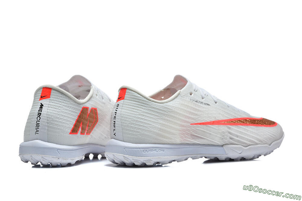 Nike Air Zoom Mercurial Superfly 11 TF Artificial Turf Soccer Shoes - White/Crimson Blaze/Soft Silver 9