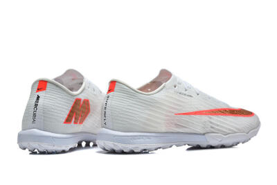 Nike Air Zoom Mercurial Superfly 11 TF Artificial Turf Soccer Shoes - White/Crimson Blaze/Soft Silver