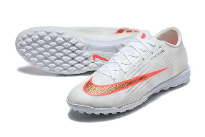 Nike Air Zoom Mercurial Superfly 11 TF Artificial Turf Soccer Shoes - White/Crimson Blaze/Soft Silver