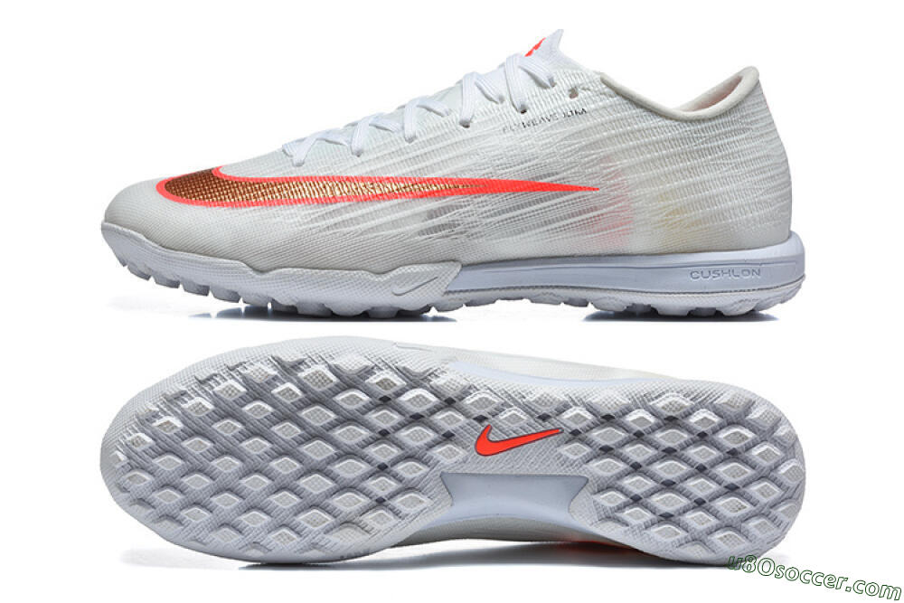 Nike Air Zoom Mercurial Superfly 11 TF Artificial Turf Soccer Shoes - White/Crimson Blaze/Soft Silver 0