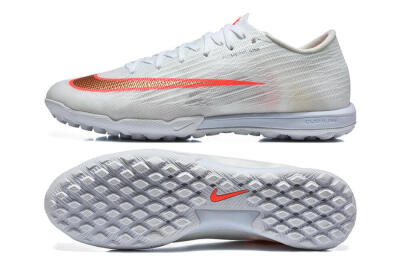 Nike Air Zoom Mercurial Superfly 11 TF Artificial Turf Soccer Shoes - White/Crimson Blaze/Soft Silver