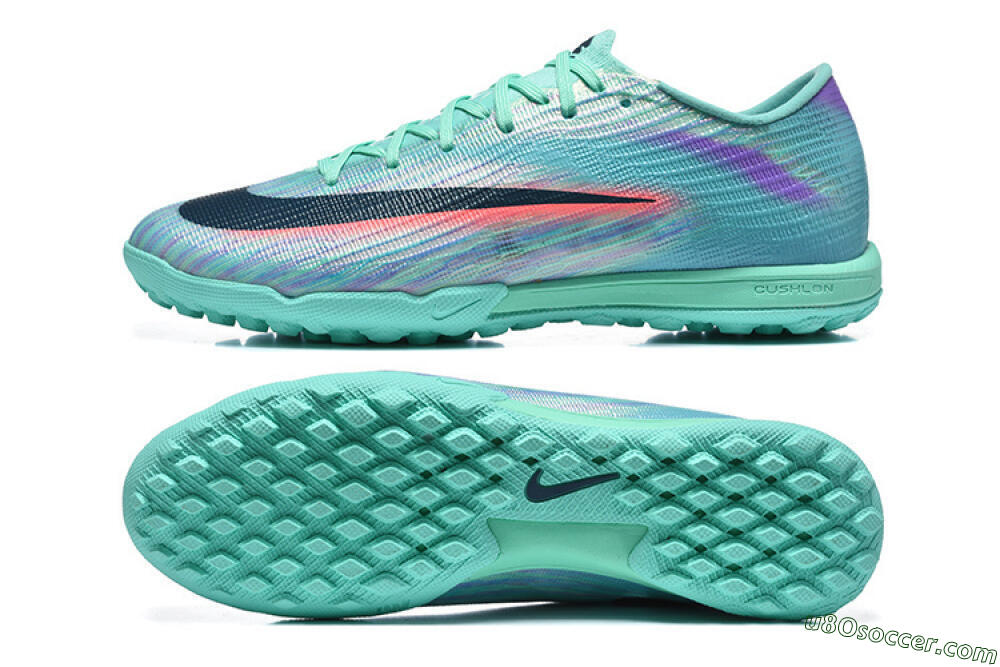 Nike Air Zoom Mercurial Superfly 11 TF Artificial Turf Soccer Shoes - Aqua/Electric Blue/Coral Pink 0