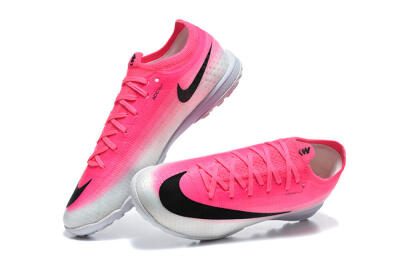 Nike Air Zoom Mercurial Vapor 17 Elite TF Artificial Turf Soccer Shoes - Pink/Vibrant Pink/Light Gray