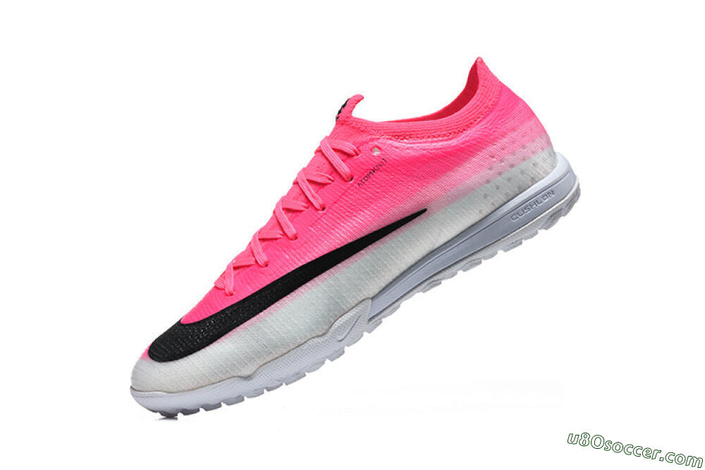 Nike Air Zoom Mercurial Vapor 17 Elite TF Artificial Turf Soccer Shoes - Pink/Vibrant Pink/Light Gray 8