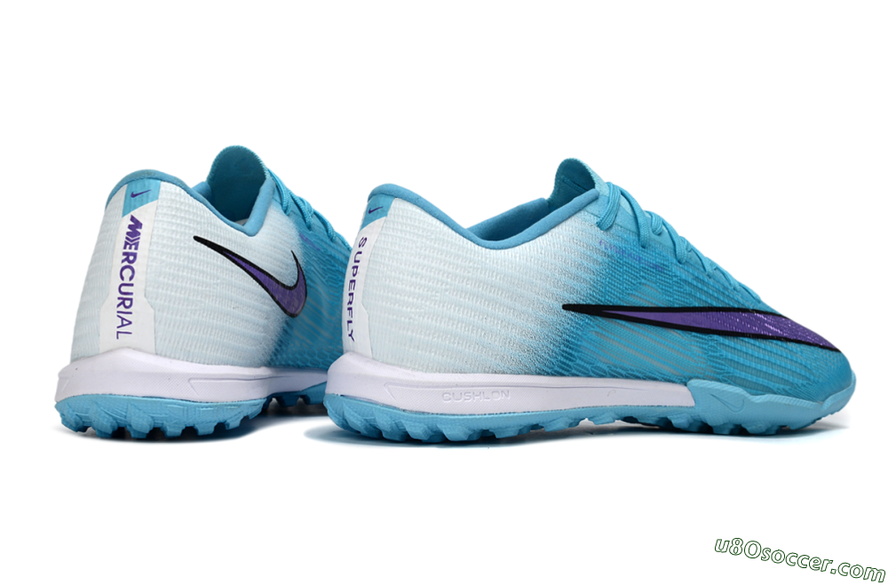Nike Air Zoom Mercurial Superfly 11 TF Artificial Turf Soccer Shoes - Aqua/Sky Blue/Deep Purple 6