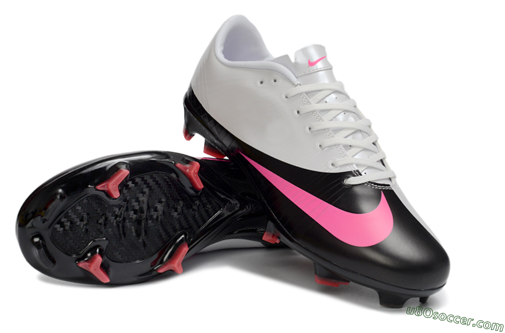 CR7 x Nike Air Zoom Mercurial Vapor 16 Elite AG Firm Ground Soccer Cleats - Black/Hot Pink/White 3