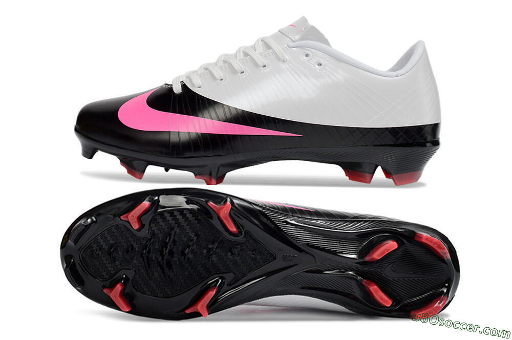 CR7 x Nike Air Zoom Mercurial Vapor 16 Elite AG Firm Ground Soccer Cleats - Black/Hot Pink/White 0