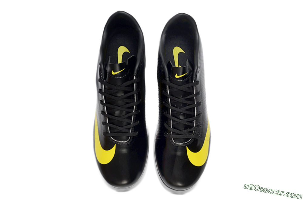 CR7 x Nike Air Zoom Mercurial Vapor 16 Elite FG Firm Ground Soccer Cleats - Black/Sunshine Yellow/Crimson Red 4