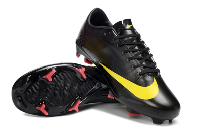 CR7 x Nike Air Zoom Mercurial Vapor 16 Elite FG Firm Ground Soccer Cleats - Black/Sunshine Yellow/Crimson Red