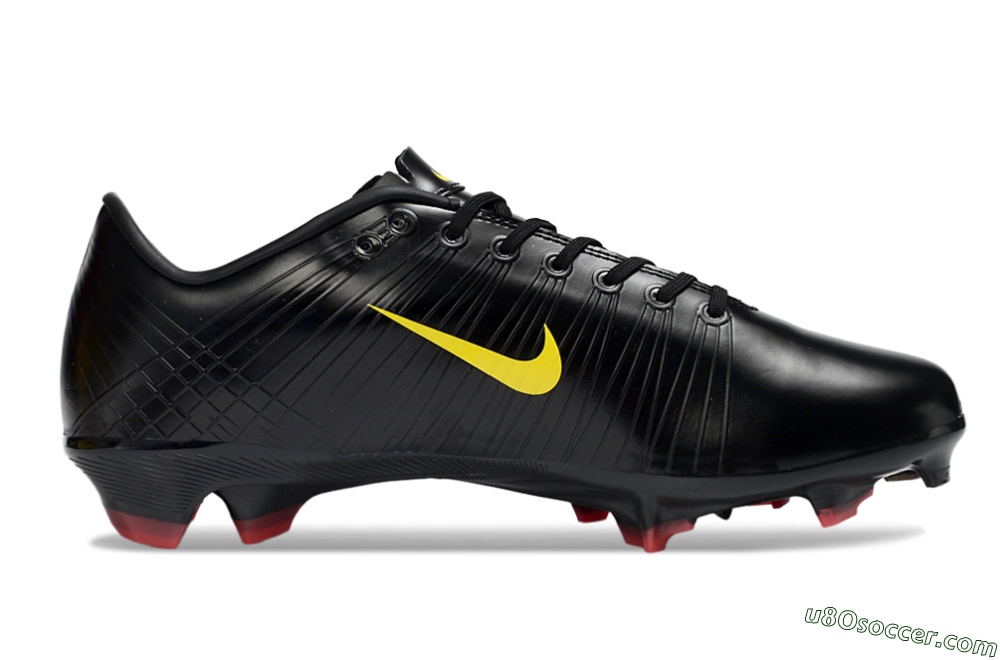 CR7 x Nike Air Zoom Mercurial Vapor 16 Elite FG Firm Ground Soccer Cleats - Black/Sunshine Yellow/Crimson Red 7
