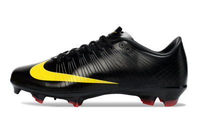 CR7 x Nike Air Zoom Mercurial Vapor 16 Elite FG Firm Ground Soccer Cleats - Black/Sunshine Yellow/Crimson Red