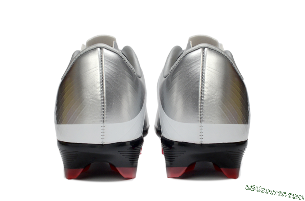 CR7 x Nike Air Zoom Mercurial Vapor 16 Elite FG Firm Ground Soccer Cleats - Silver/Fiery Red/Black 5