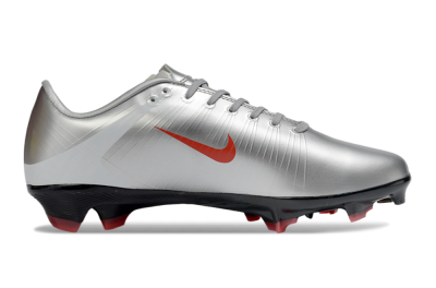 CR7 x Nike Air Zoom Mercurial Vapor 16 Elite FG Firm Ground Soccer Cleats - Silver/Fiery Red/Black