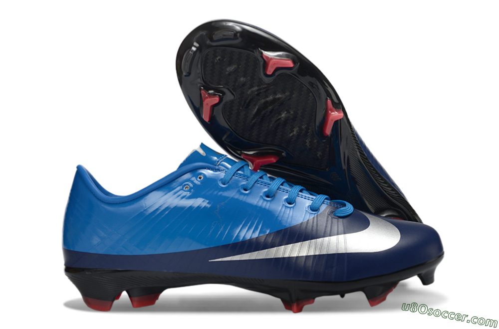 CR7 x Nike Air Zoom Mercurial Vapor 16 Elite FG Firm Ground Soccer Cleats - Blue/Electric Blue/Space Blue 1