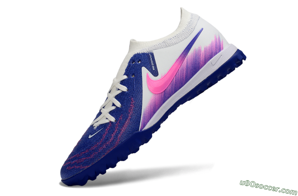 Nike Phantom GX 2 Elite TF Artificial Turf Soccer Shoes - Blue/Electric Blue/Fuchsia Pink 5