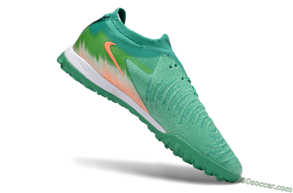 Nike Phantom GX 2 Elite TF Artificial Turf Soccer Shoes - Green/Coral Splash/Tropical Mint 4