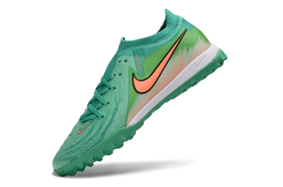Nike Phantom GX 2 Elite TF Artificial Turf Soccer Shoes - Green/Coral Splash/Tropical Mint